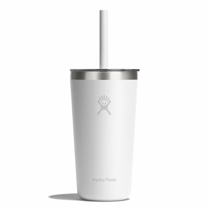 20 oz All Around™ Tumbler with Clear Straw Lid - White P9